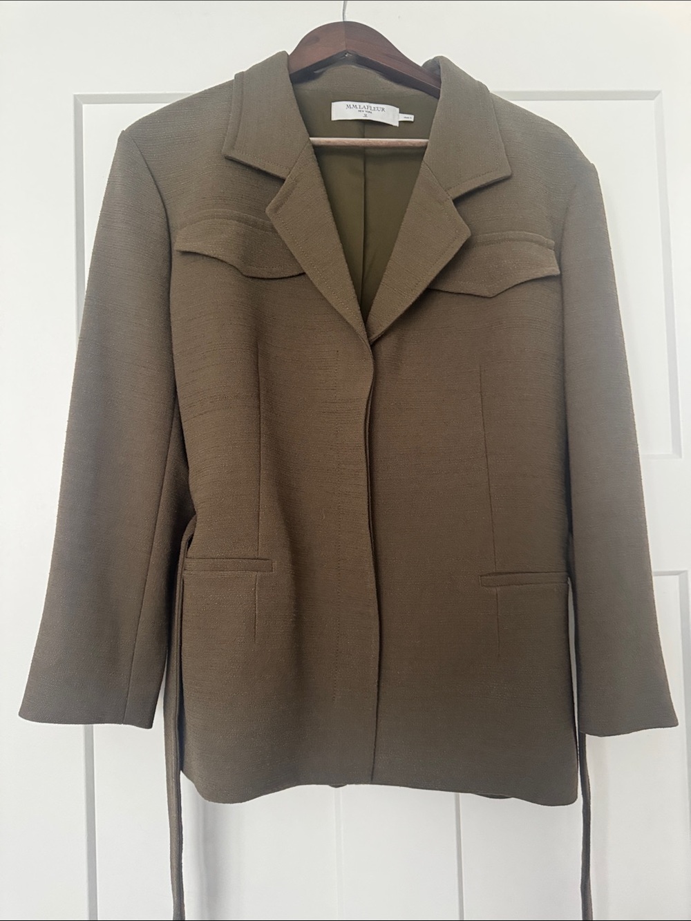MM Lafleur Olive Green Tailored Blazer Jacket